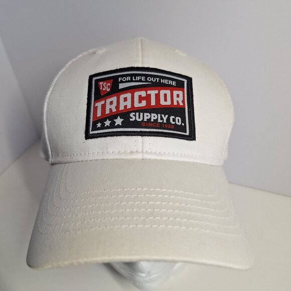 Outdoor Cap Other - White Tractor Supply Co Snapback Trucker Hat One Size Black Red Outdoor Cap